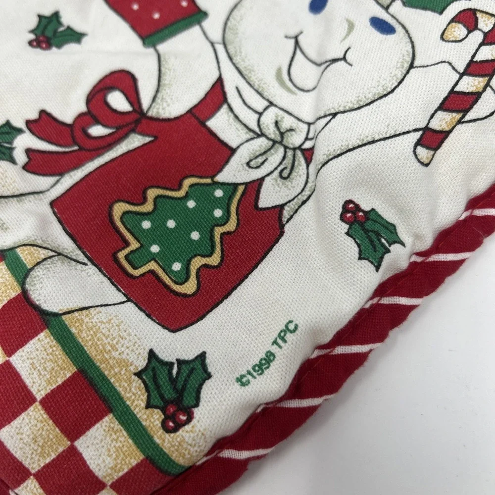 Vintage 1999 Pillsbury Doughboy Pot Holder Kitchen Towel Christmas  Holiday